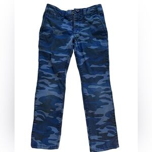Gap - Kids Khaki Pants in Blue Camo with stretch |Size 7 Regular